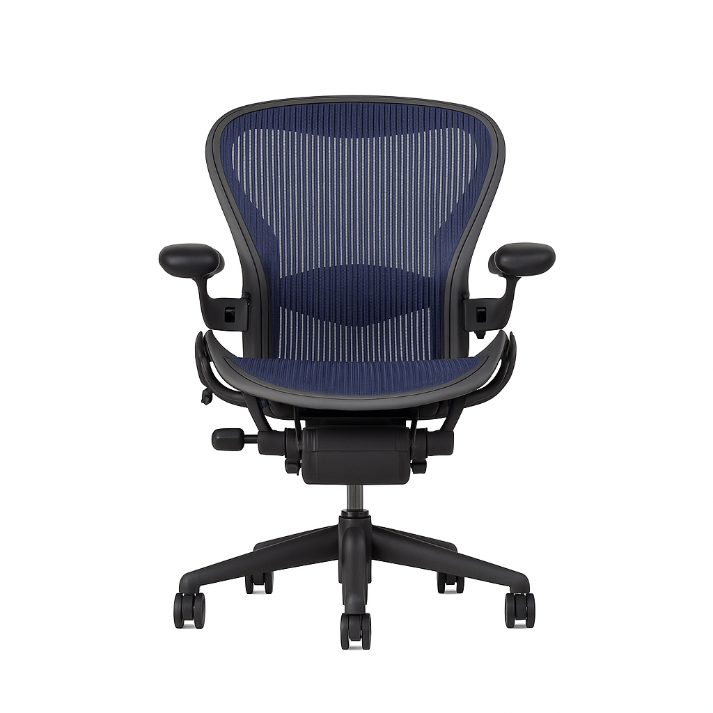 Herman Miller Aeron Classic Graphite / Blue (Refurbished) - Image 2
