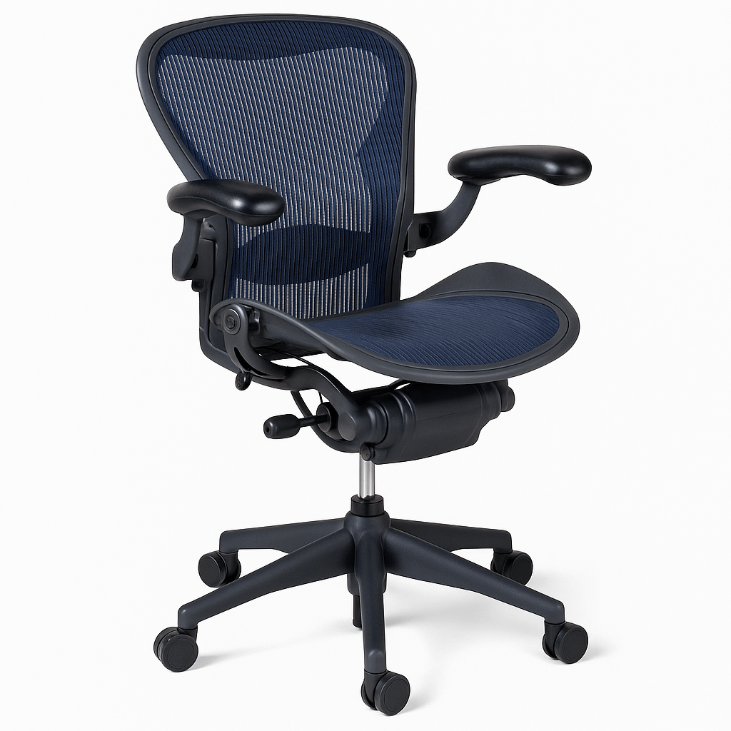 Herman Miller Aeron Classic Graphite / Blue (Refurbished) - Image 6